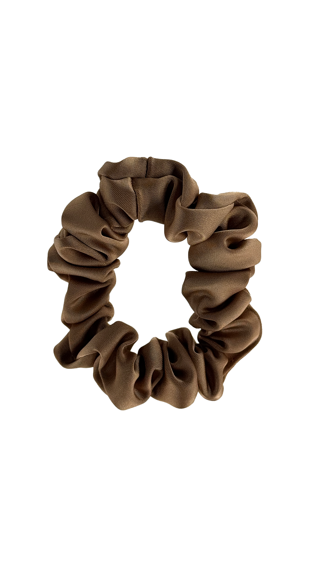 Satin Light Brown Scrunchies 3-piece