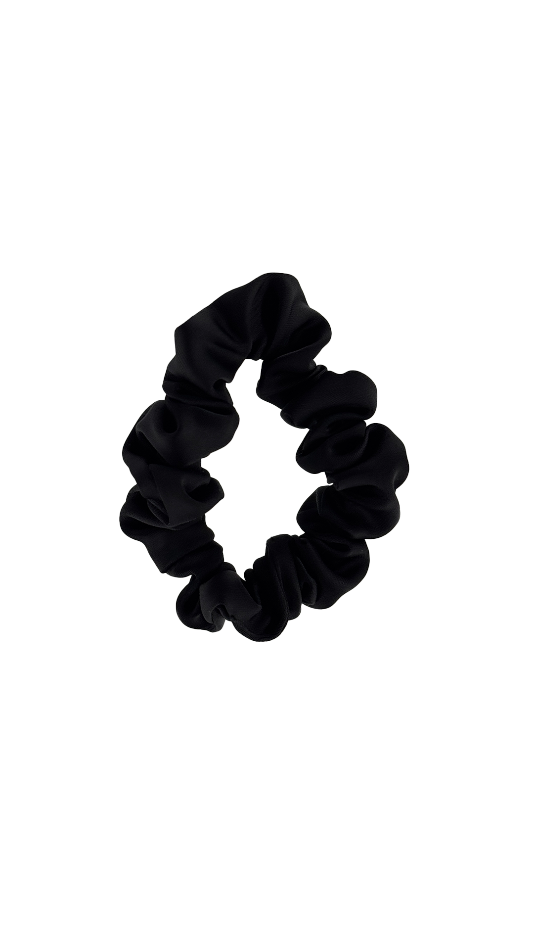 Satin Black Scrunchies 3-piece